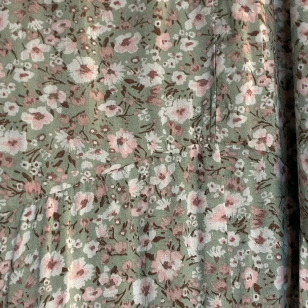 Altar'd State Green Floral Maxi Skirt - Picture 4 of 16
